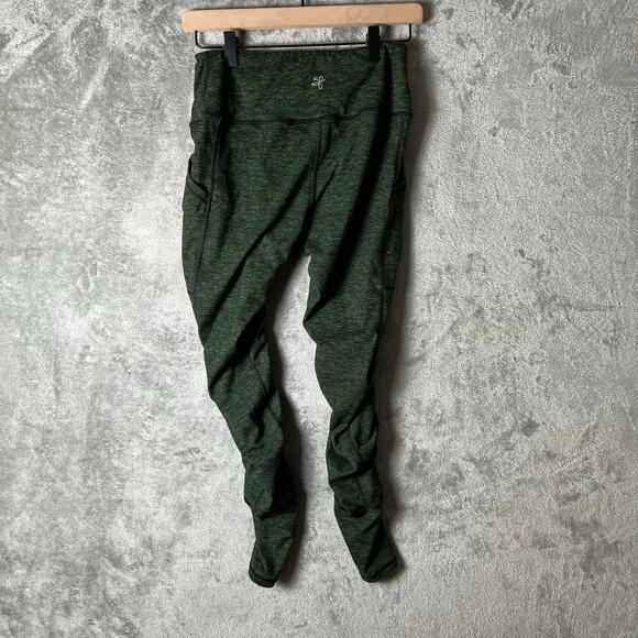 Sweetflexx Side Pockets Resistance Leggings Size 8 Green Black Women’s 4 bands - Picture 3 of 7